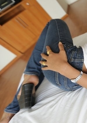 Thai ladyboy Leeya hottie sucks big white cock gets fucked and cum-covered