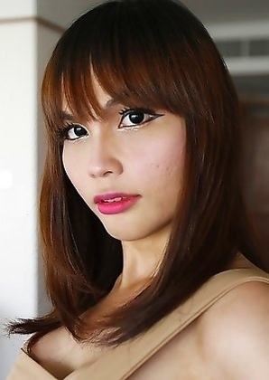 23yo busty Thai newhalf Ayumi sucked off white cock and gets fucked in her tight ass