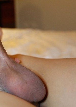 Sexy Thai ladyboy Alice get cum covered by huge white cock