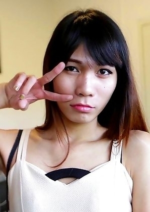 Flat-chested Thai Ladyboy Noody can't get enough white cock