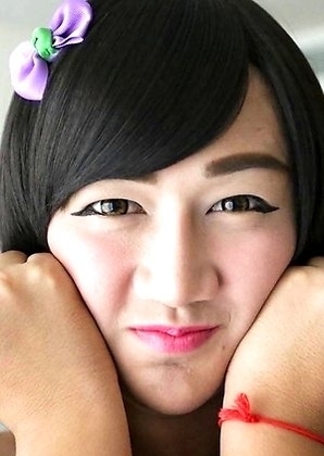 Pretty Asian ladyboy Gif with erect penis fucked in ass