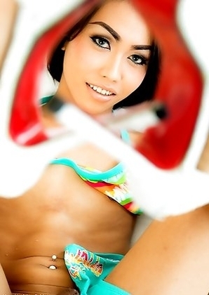 Ladyboy Many - Wet Bikini Big Cock Bareback