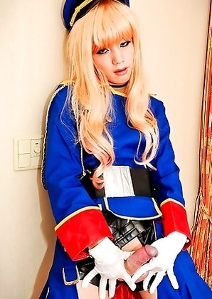 Cosplay based on anime characters is very big in Japan. Kanato is a TV celebrity newhalf who owes her fame to this. She has never used hormones.