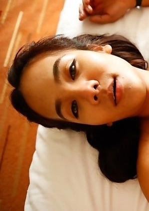 Sexy 20 year old Thai ladyboy Mickey  sucks and gets asshole stretched by big white cock