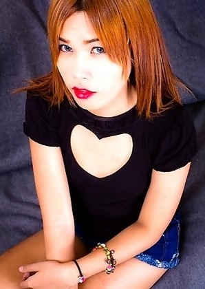 Nadot is cute and shy 19 years old ladyboy from outside Bangkok. She took the bus just for the shoot.