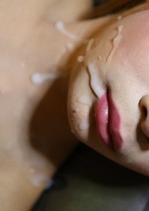18yo cute Thai ladyboy Unicorn takes messy facial after getting fucked by bwc