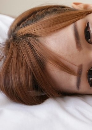 Tiny little 18yo ladyboy Natty gets herself a big white cock in the ass