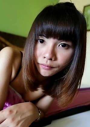 23 year old Thai shemale Bee does POV blowjob and licks up the cum