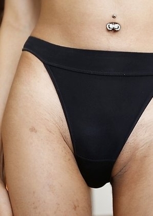 20yo busty Thai shemale Jam gets a facial after sucking his big white cock